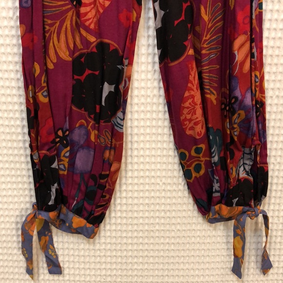 Anthro Tropical Print Beach Pants - Picture 4 of 7
